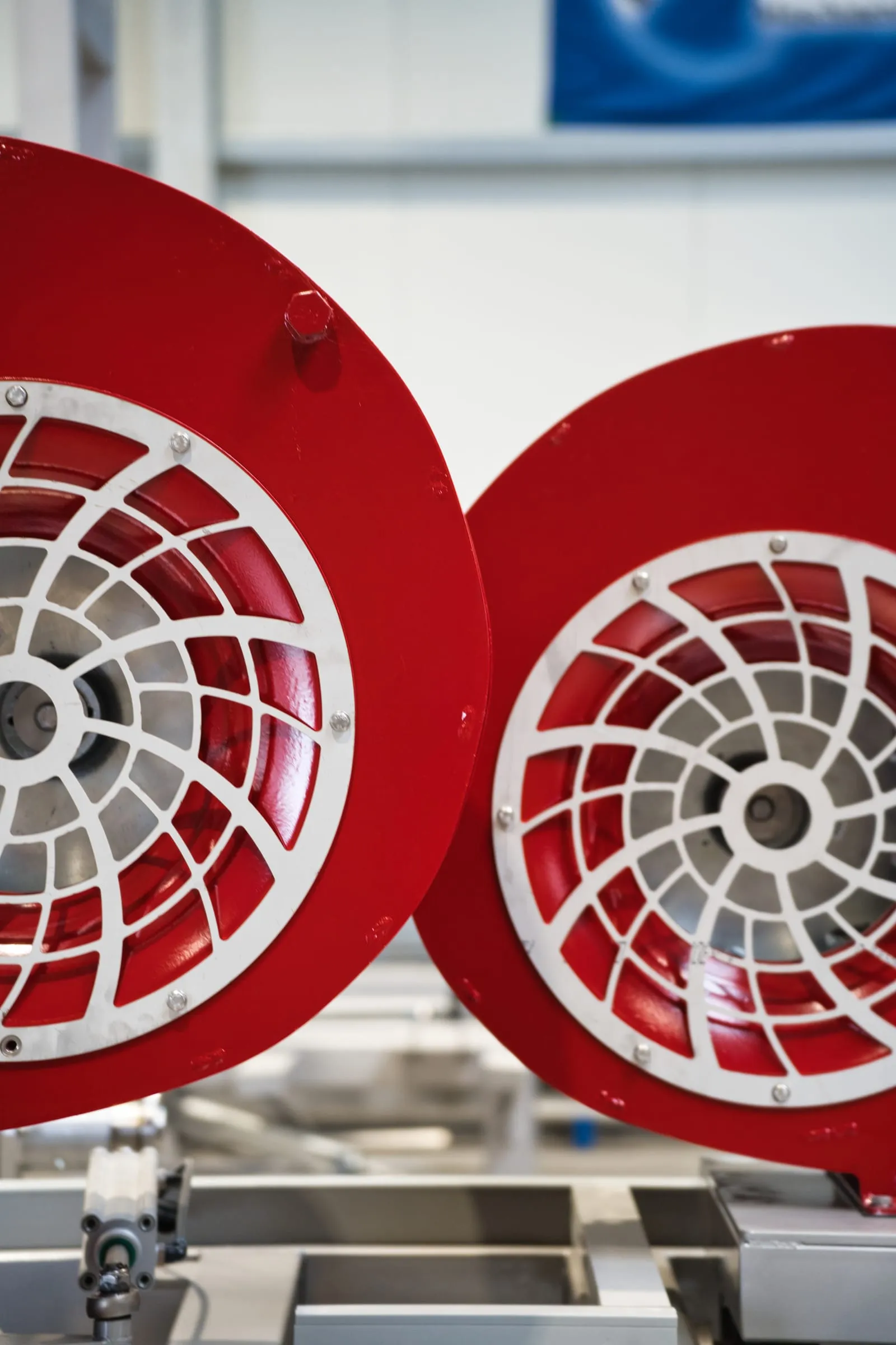 Close-up of the wash brushes